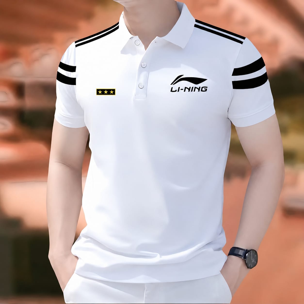Super Premium PK Cotton Polo Shirt For Men's [3star White]