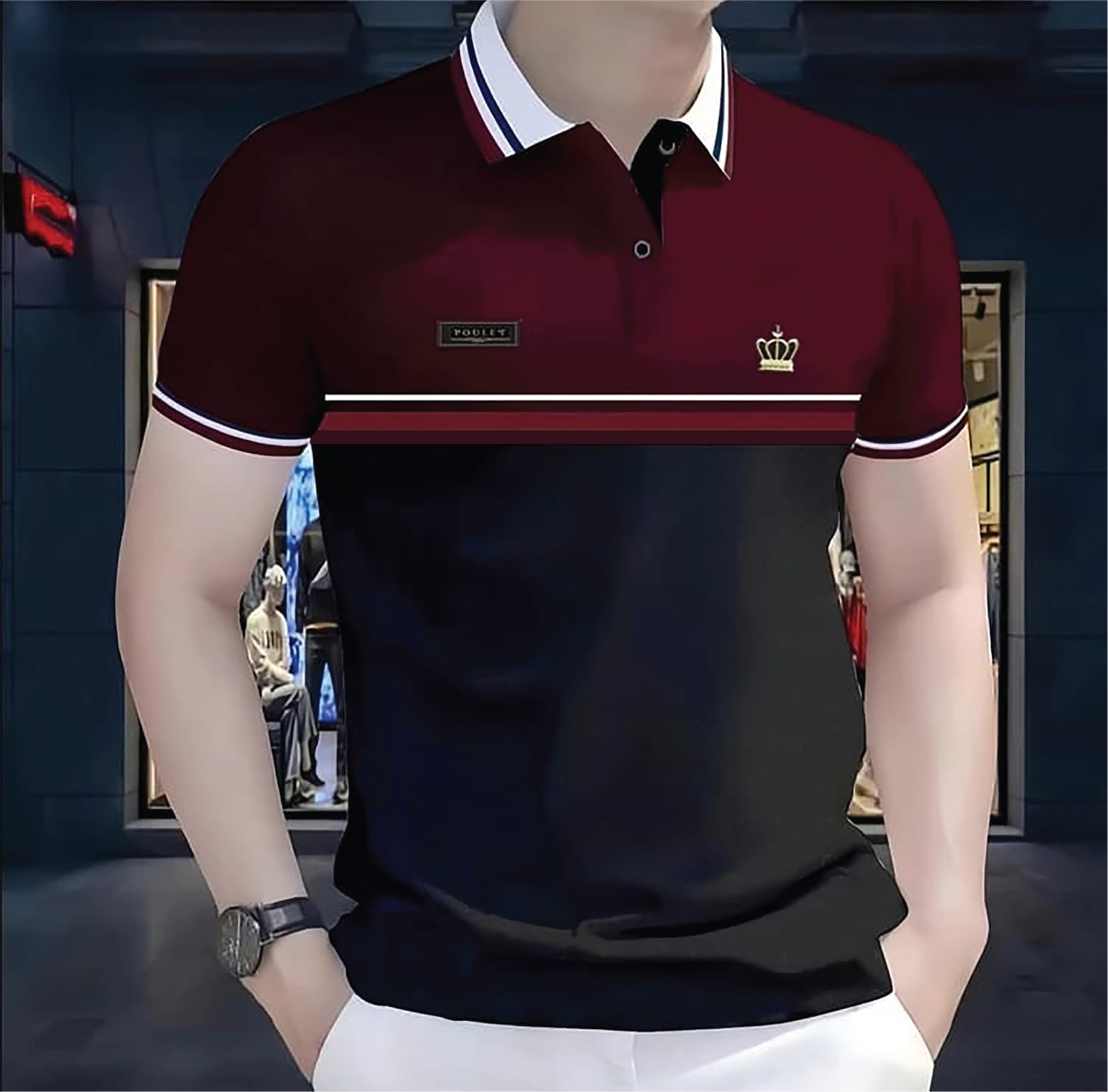 Super Premium PK Cotton Polo Shirt For Men's [3star Biscuit]