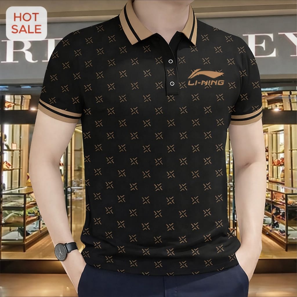 Super Premium PK Cotton Polo Shirt For Men's [Allover Black]